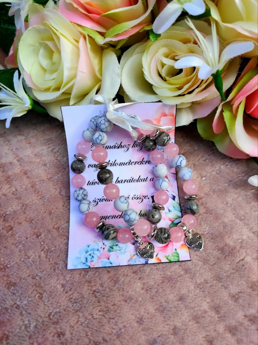 Barátság karkötő rózsakvarc